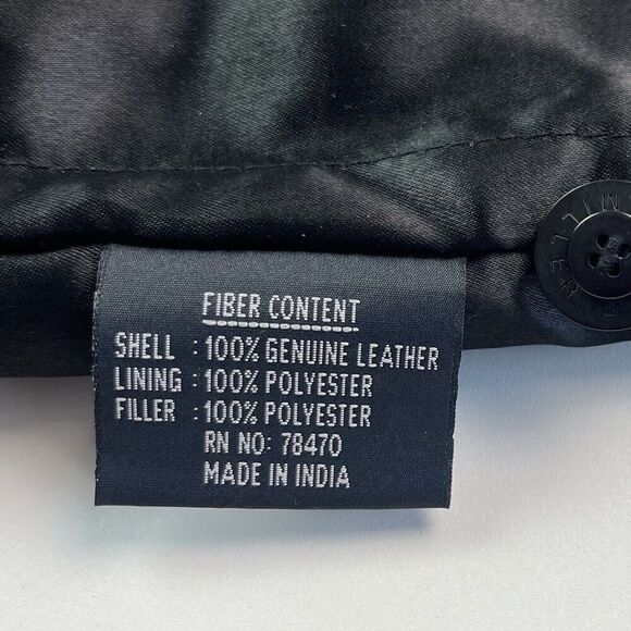 Vintage Nicole Miller Leather Long Line Jacket XL Black Grunge Mob Wife goth - Picture 12 of 13